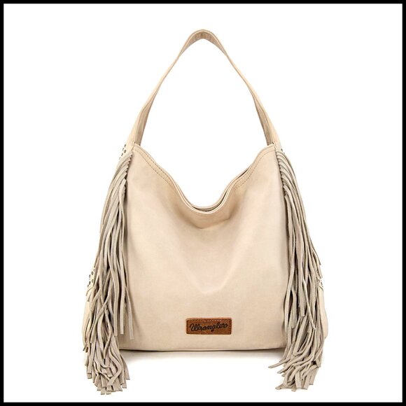 Western Fringe Hobo Bag Suede Leather Shoulder Purse Tassel Boho Chic